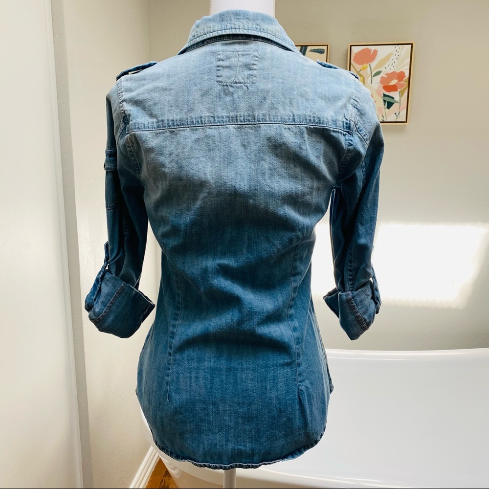 Life in Progress Chambray Button Down Shirt - Picture 4 of 9